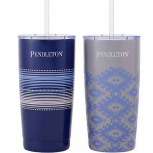 ⭐️NWT⭐️ Pendleton Stainless Steel Tumbler Set, 2 pack, Blue Grey Purple, 20 oz